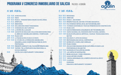 Echa un vistazo al programa del V CONGRESO INMOBILIARIO DE GALICIA